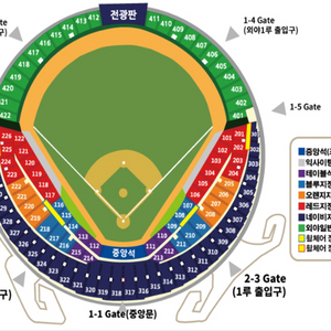 9/17 두산 삼성 3루 오렌지 219 2연석 판매