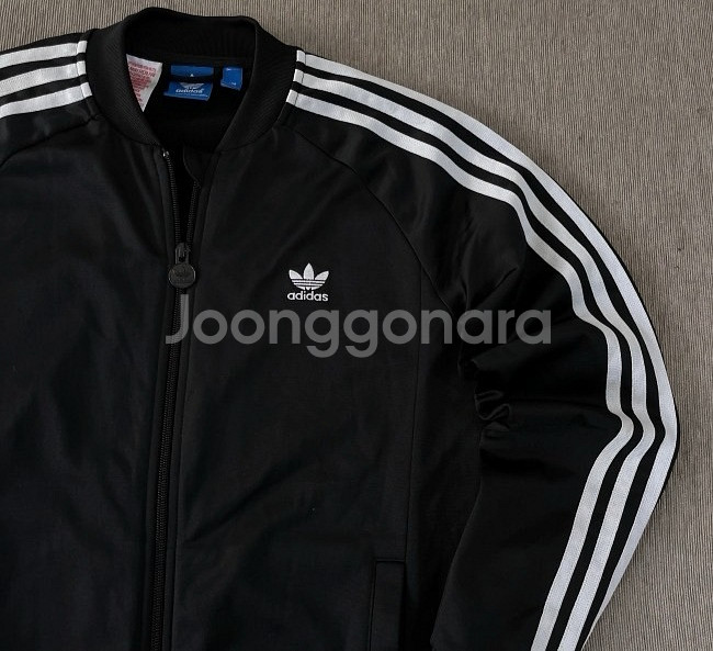 아디다스 블랙 검흰 트랙탑 져지집업 90/S--1