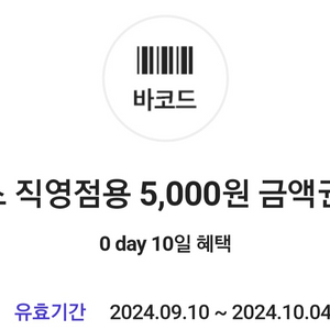 다이소 5000원 금액권 (직영점용)