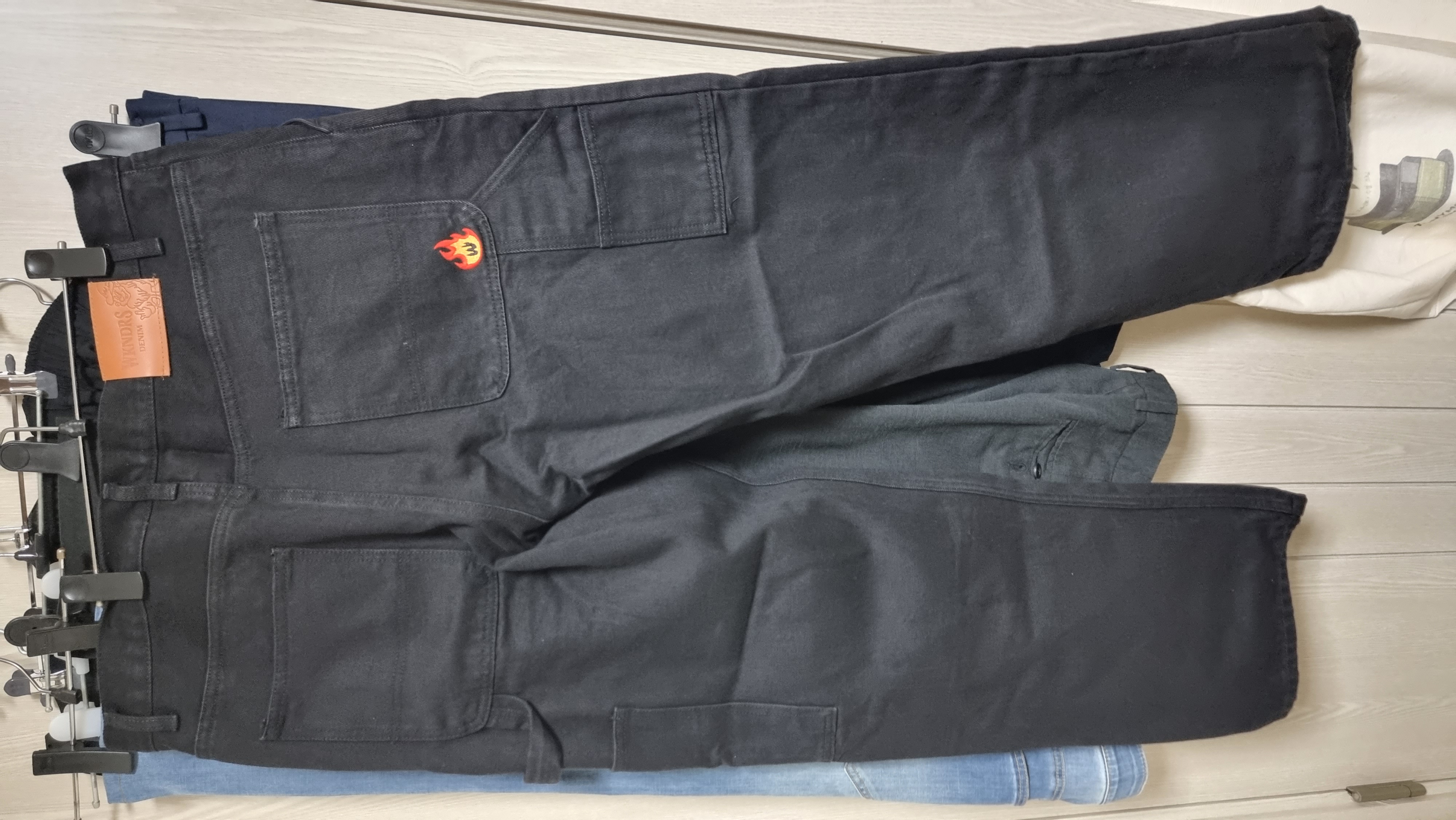 위캔더스 DENIM WORK PANTS (BLACK)