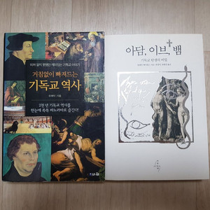 기독교 책 2권ㅡ거침없이 빠져드는 기독교 역사+아담,