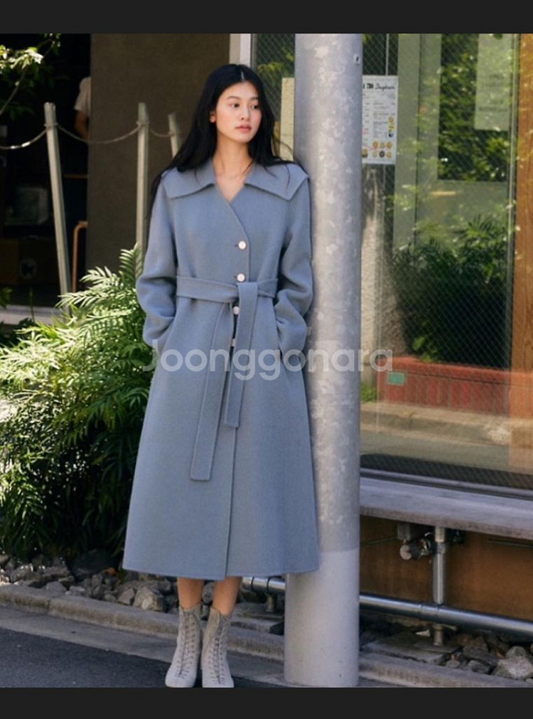 블루민 착붙핏 세일러코트 메론민트 새제품--4