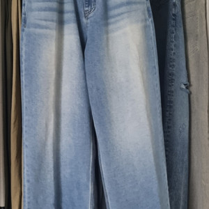 노운 wide denim pants (mid blue)