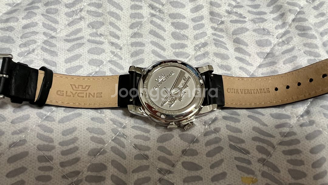 글라이신 에어맨 월드타이머 쿼츠 검판--3