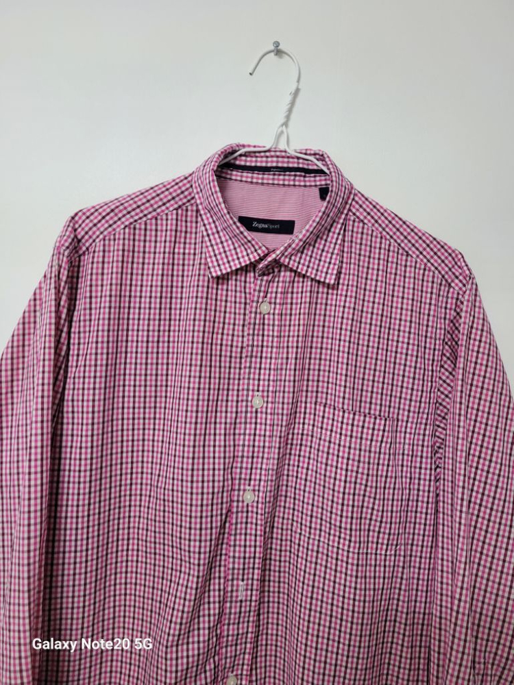 명품 남성 제냐 봄.가을 여름 체크셔츠 (100) 이미지