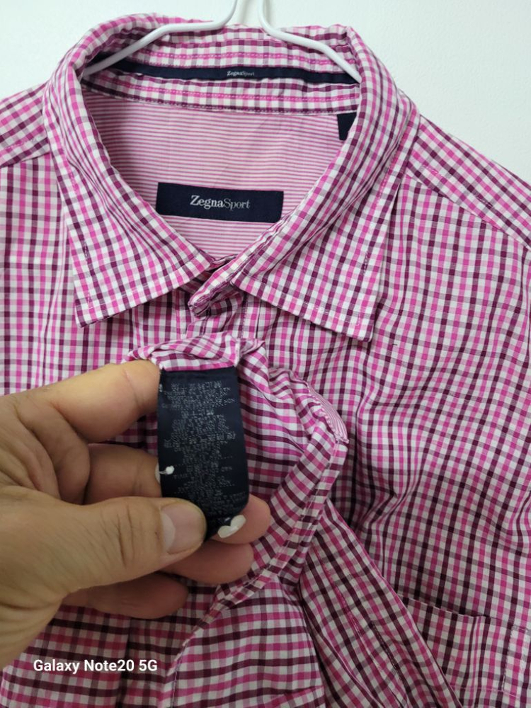 명품 남성 제냐 봄.가을 여름 체크셔츠 (100) 이미지