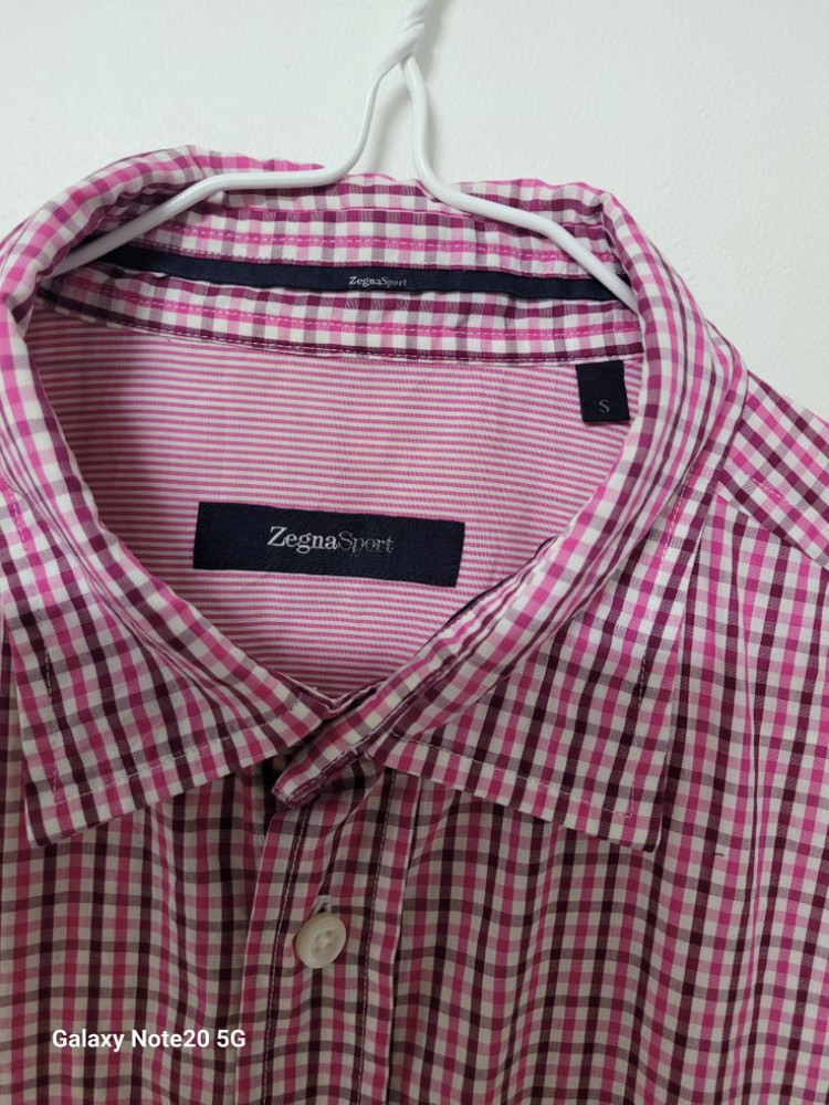 명품 남성 제냐 봄.가을 여름 체크셔츠 (100) 이미지