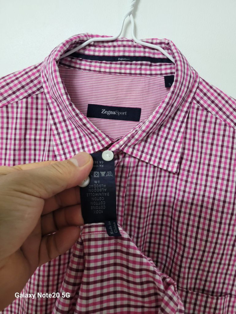 명품 남성 제냐 봄.가을 여름 체크셔츠 (100) 이미지