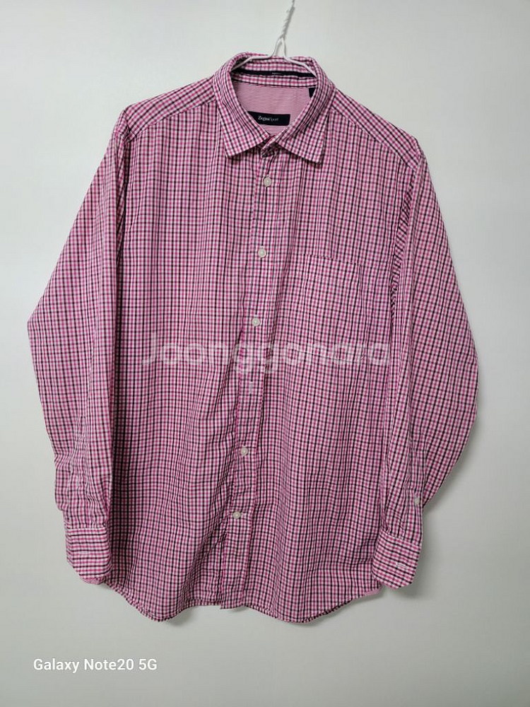 명품 남성 제냐 봄.가을 여름 체크셔츠 (100)--7