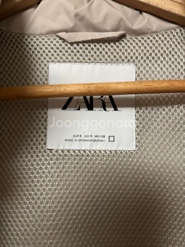 Zara 자라 베이지 남성 경량 패딩 점퍼 사이즈95--4