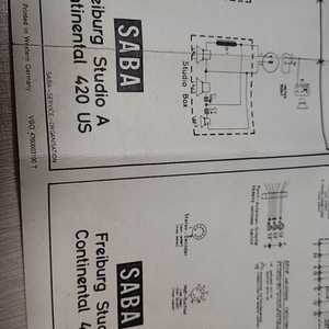 SABA FREIBURG STUDIO A 회로도