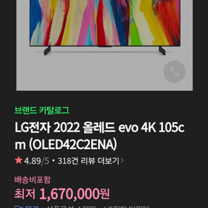 LG 42인치 모니터 OLED42C2ENA