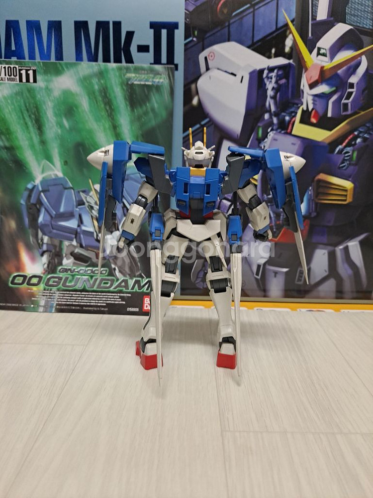 1/100 OO 더블 오 건담 가조립--4