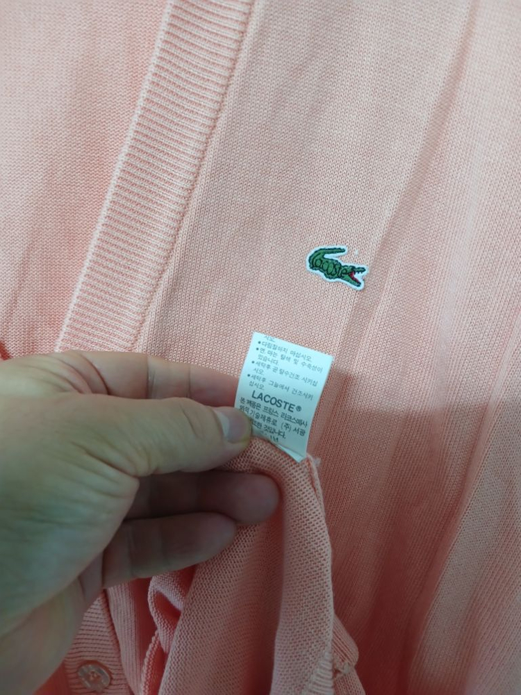 여성 라코스테 봄.가을 면가디건 (오버핏105-110)--5