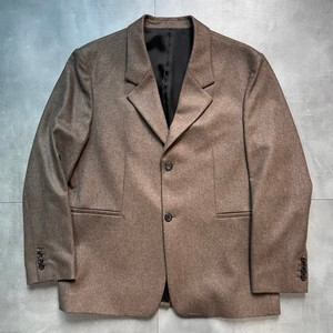 유스 Notched Collar Jacket Brown