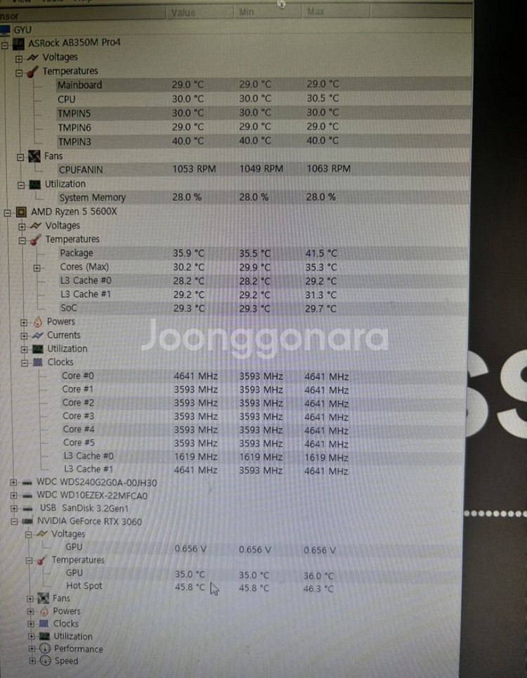 5600x rtx3060 32gb--5