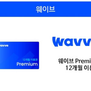 웨이브 wave 프리미엄 1년 이용권