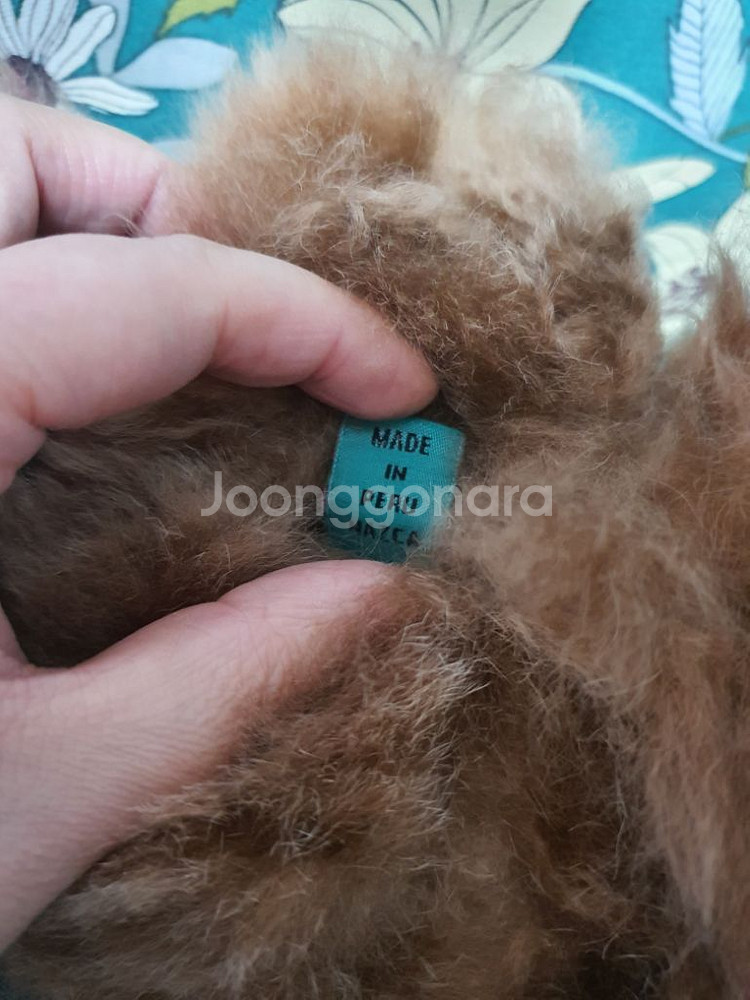 페루핸드메이드 알파카털 곰인형--2