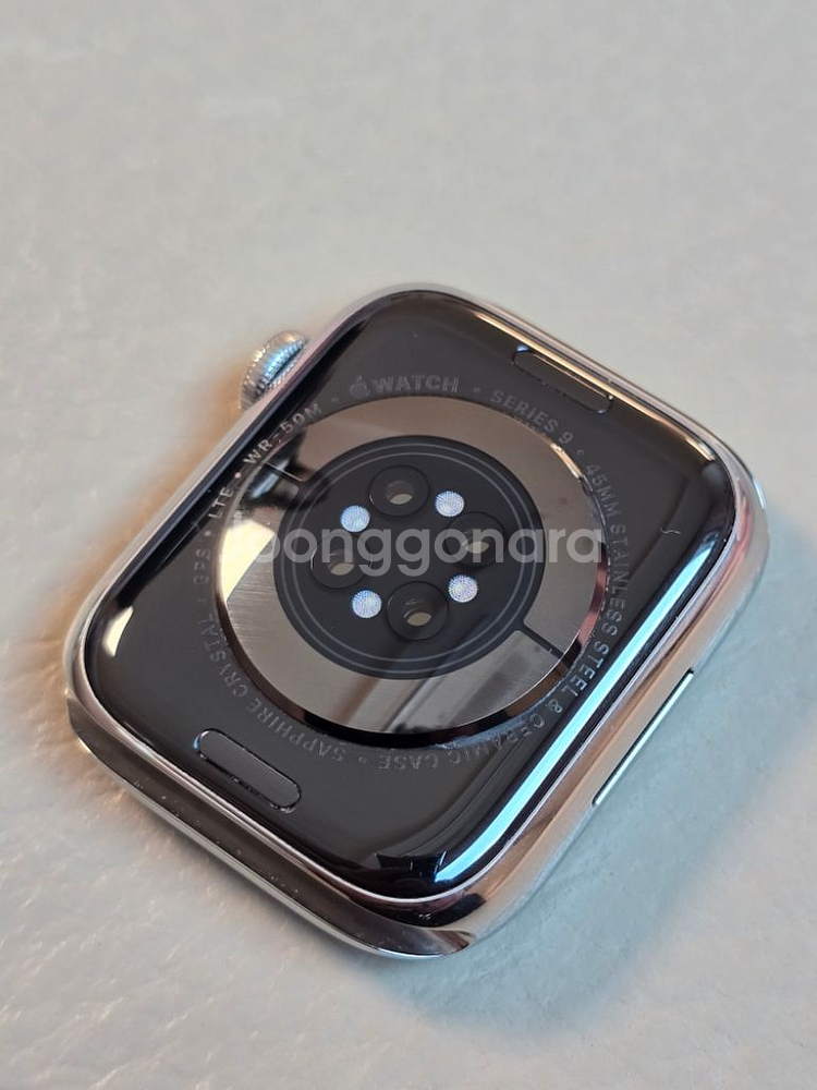 애플워치9 실버 스테인리스 45mm 셀룰러모델--1