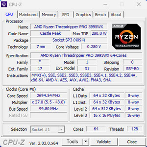 고성능컴퓨터 AMD라이젠스레드리퍼 pro 3995wx