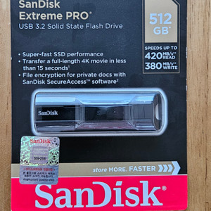 미개봉 Sandisk Extreme PRO 512gb