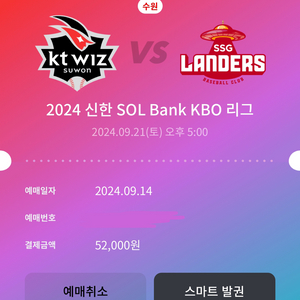 kt위즈 21일 ssg전 하이파이브 존 2연석