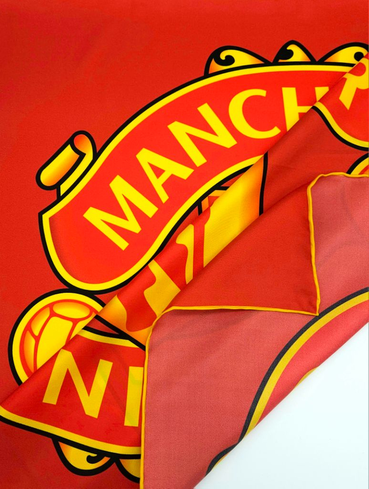 맨체스터 유나이티드 로고 머플러 맨유 응원 실크 스카프 이미지