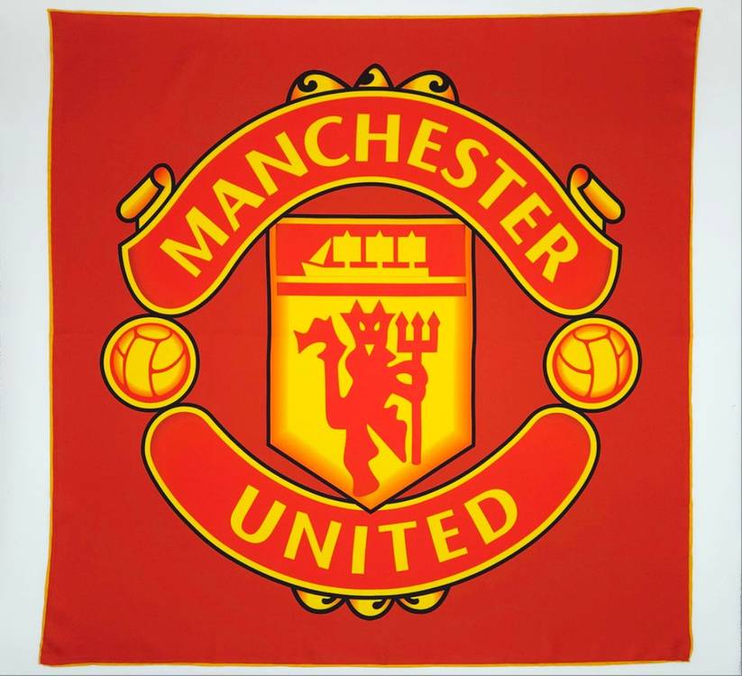 맨체스터 유나이티드 로고 머플러 맨유 응원 실크 스카프 이미지