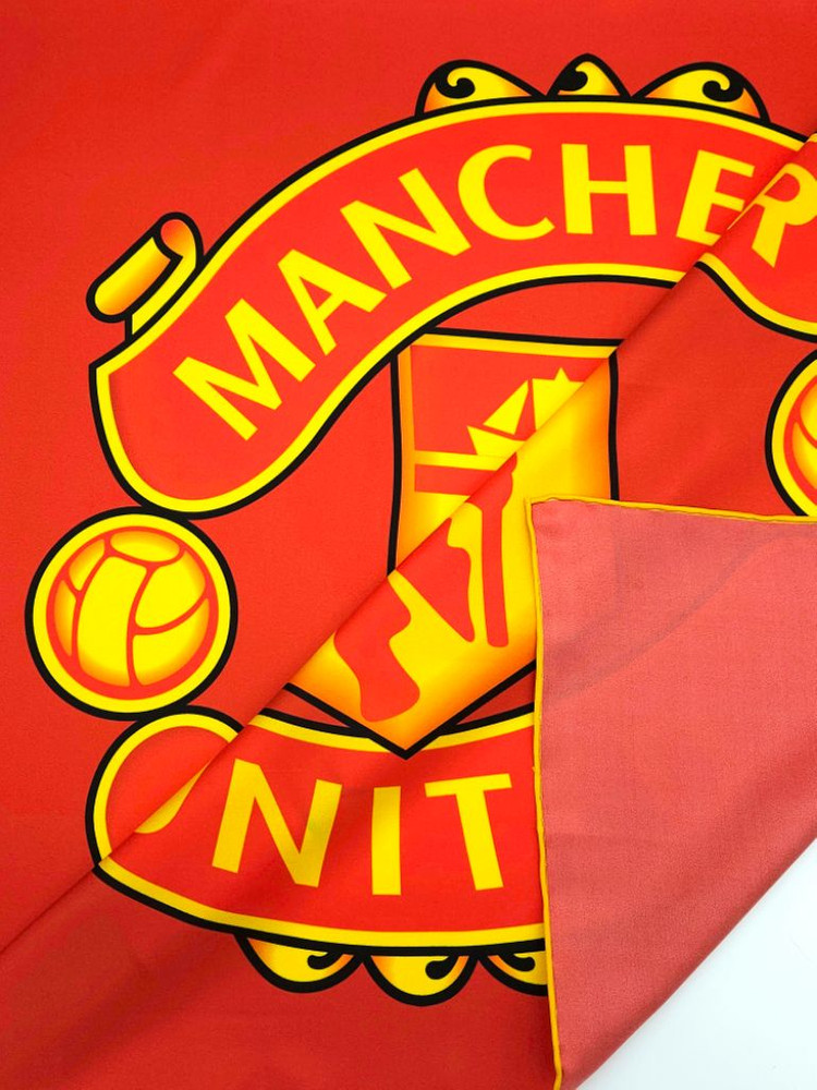 맨체스터 유나이티드 로고 머플러 맨유 응원 실크 스카프 이미지