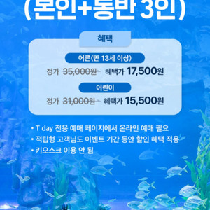 롯데월드/아쿠아리움/입장권/50%할인