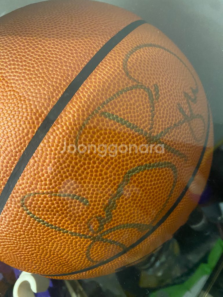 스팔딩 NBA 공인구 가죽 래리버드 사인볼--2