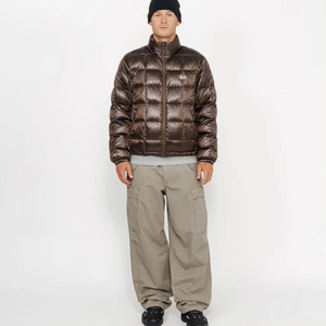 스투시 패딩 MIDWEIGHT PUFFER 브라운 M