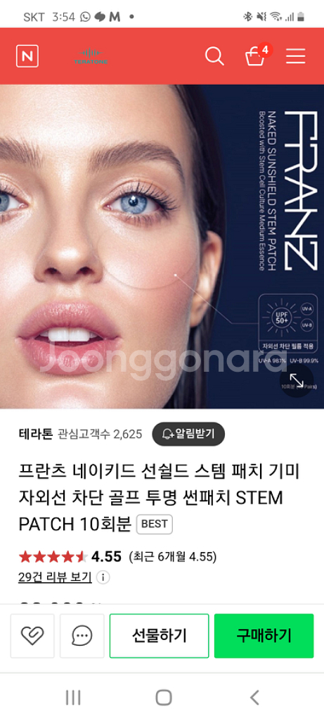 프란츠 네이키드 선쉴드 스템패치 10회분--1