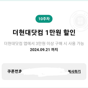 더현대닷컴 1만원 할인권