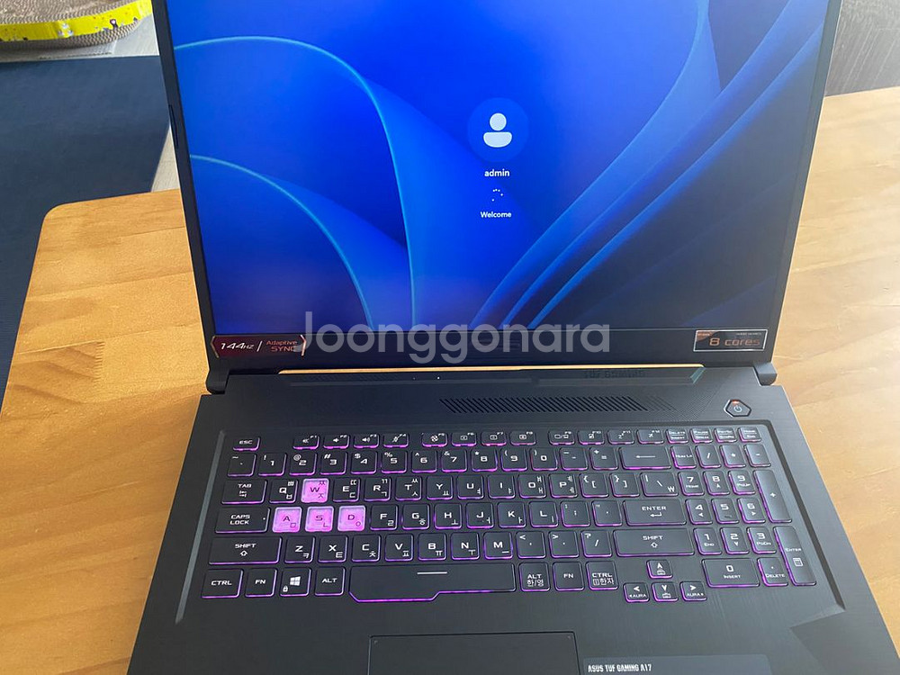 아수스 고사양 게임용 노트북 17인치 5800H RTX--1