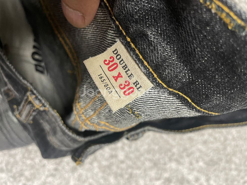 rrl 슬림내로우 셀비지진 블랙(30x30)--2