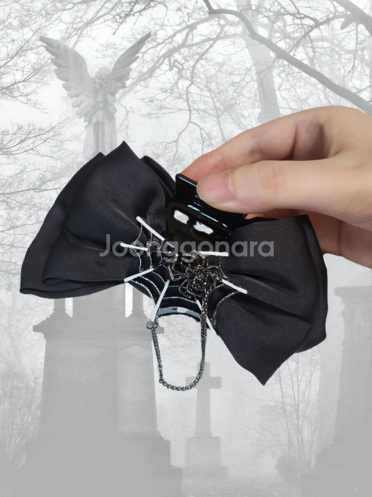 고딕 거미줄 체인 헤어집게 고스로리 흑계 지뢰계 펑크--2