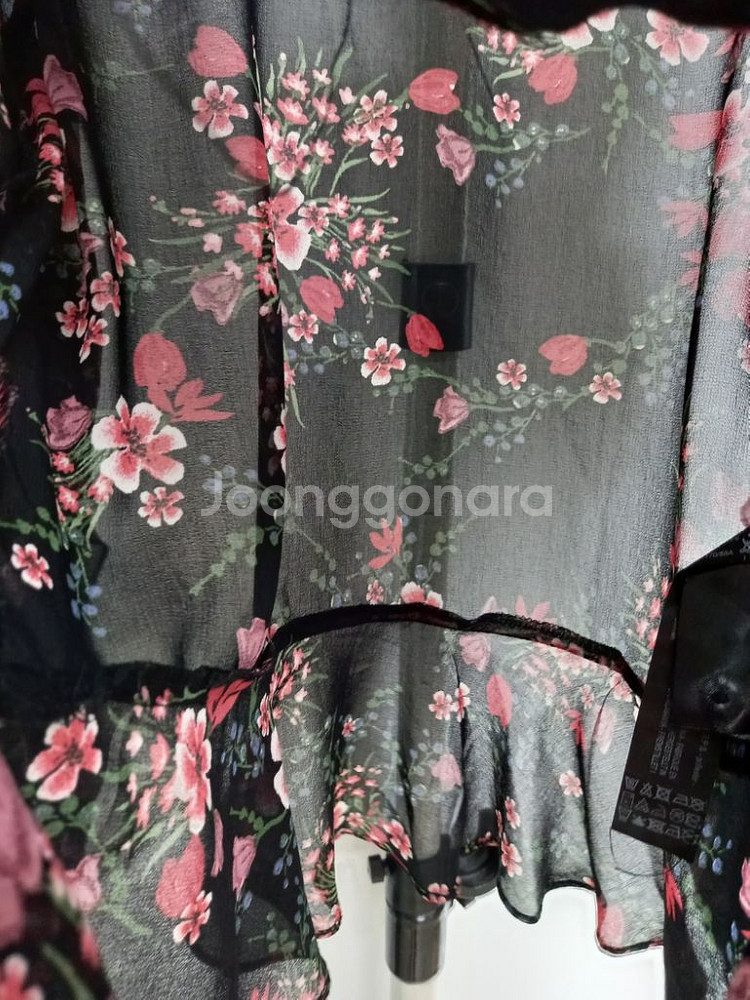 새 자라 ZARA 플라워패턴 쉬폰 블라우스 66--5