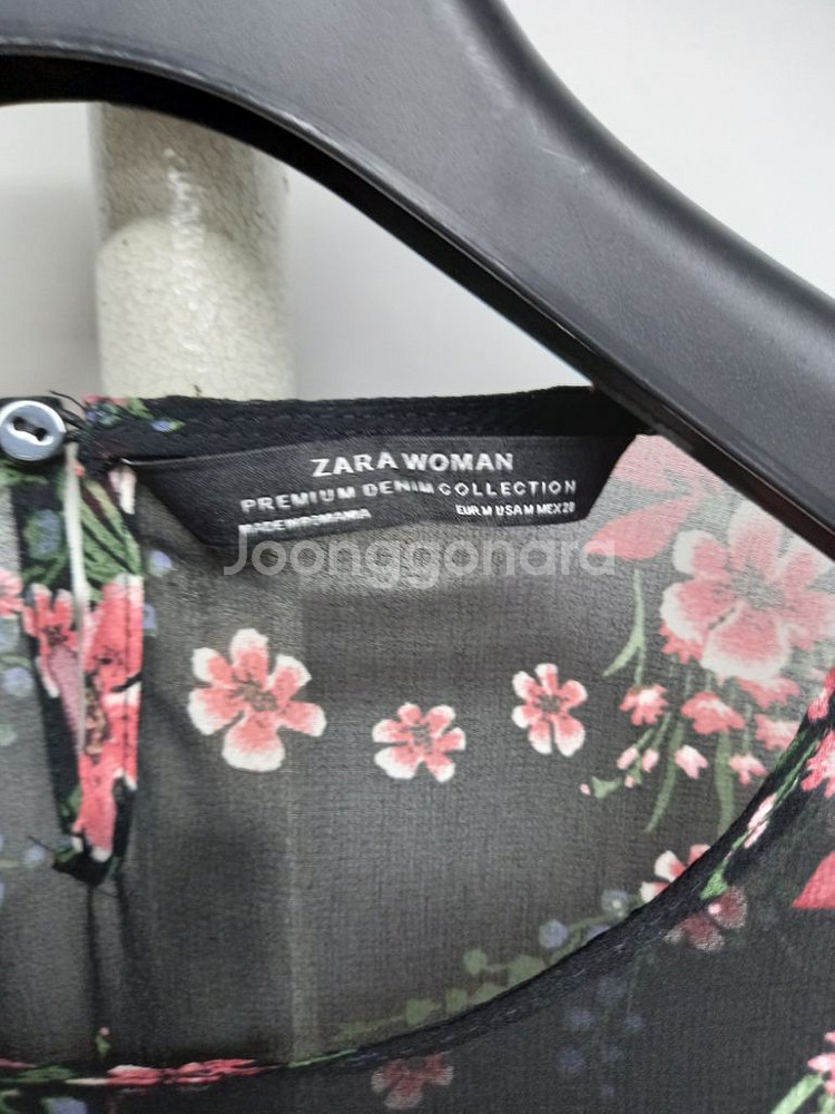 새 자라 ZARA 플라워패턴 쉬폰 블라우스 66--6