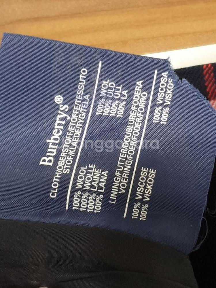 (25) 버버리 울스커트 네이비 체크치마 영국판--3