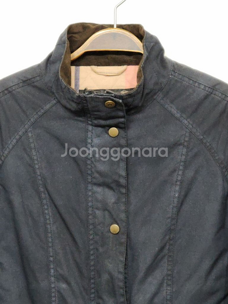 (S) 바버 왁싱자켓 안감누빔 왁스점퍼 하이넥--1