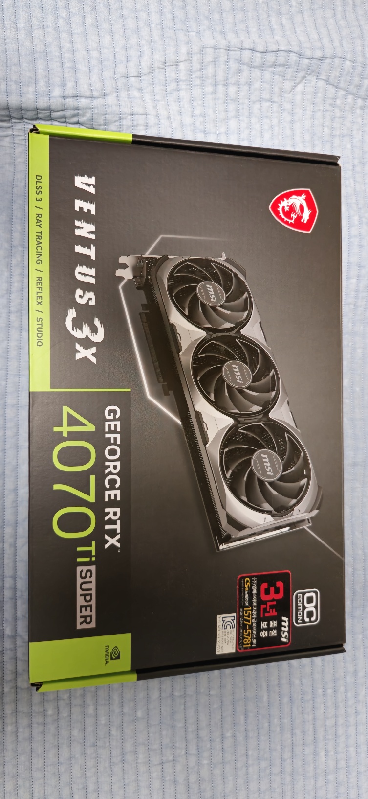 MSI RTX4070 Ti SUPER 벤투스 팝니다.