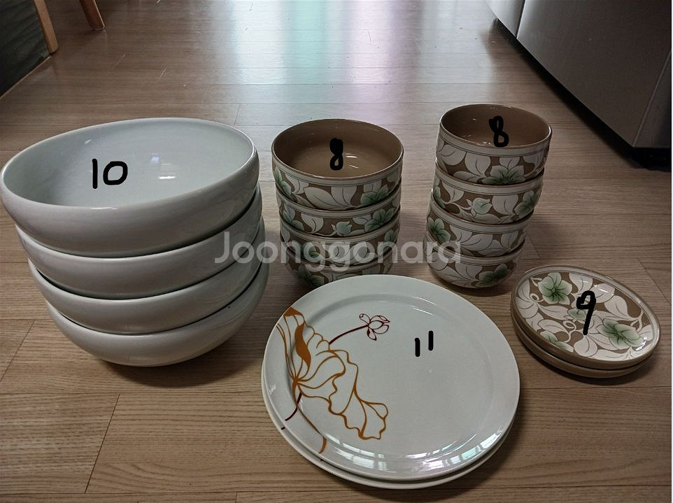 광주요 목부용문 접시류--5