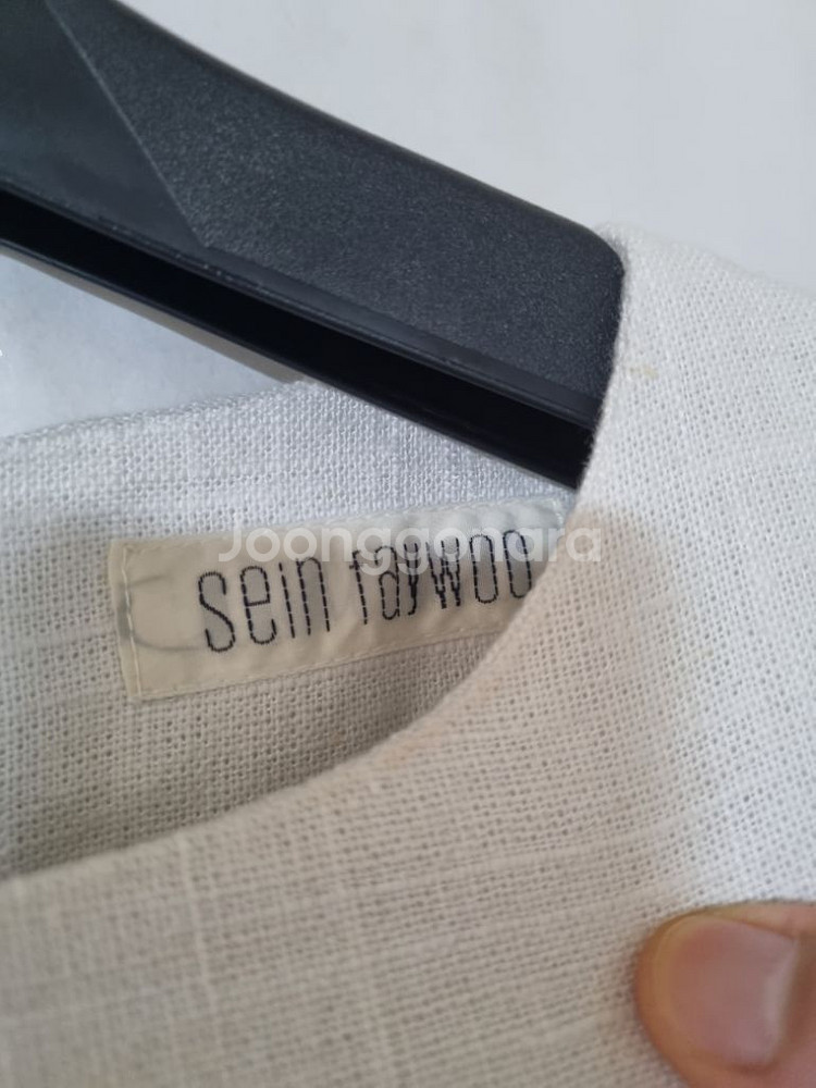 자인페이우 린넨 민소매 원피스 아이보리--2