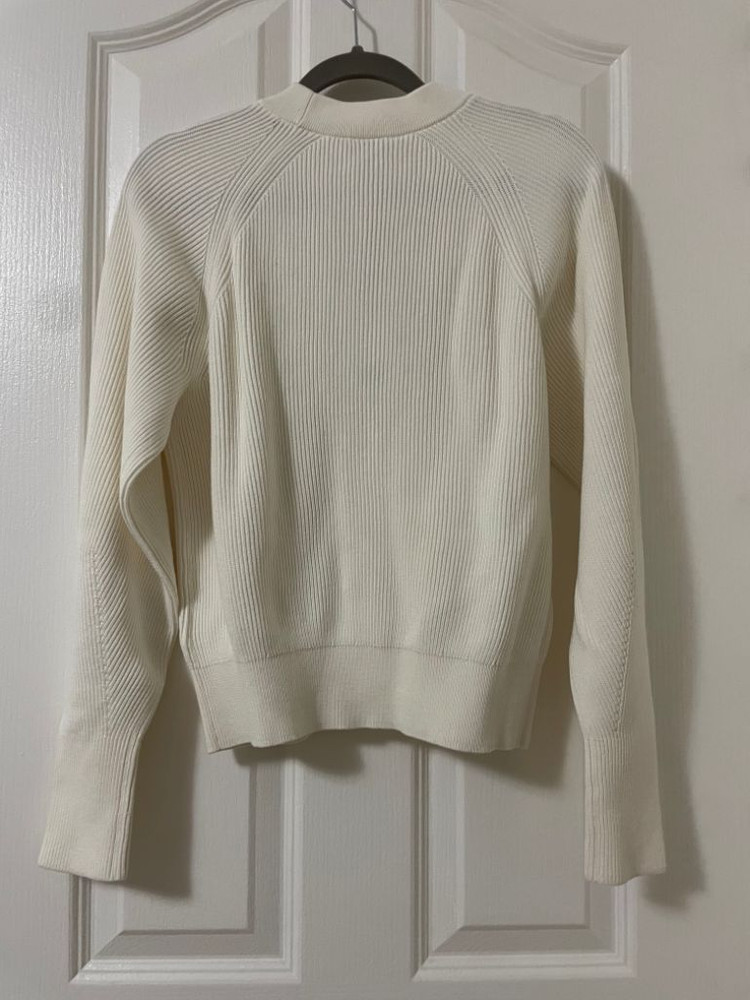 (새상품) 코스 리브드 니트가디건 더스티화이트 xs--3