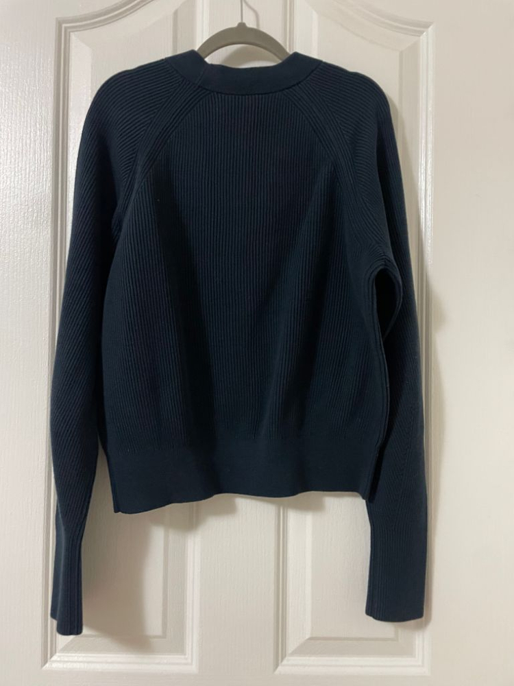 (새제품) 코스 리브드 니트가디건 네이비 xs--2