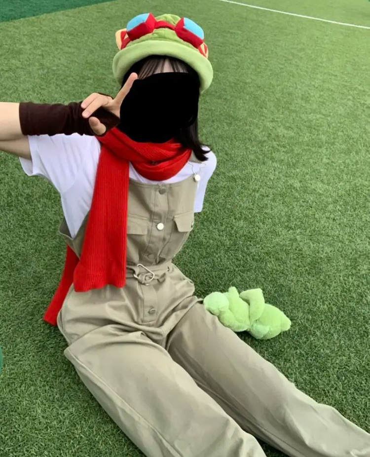 롤 티모 졸업사진 코스프레 의상 대여_멜빵 이미지