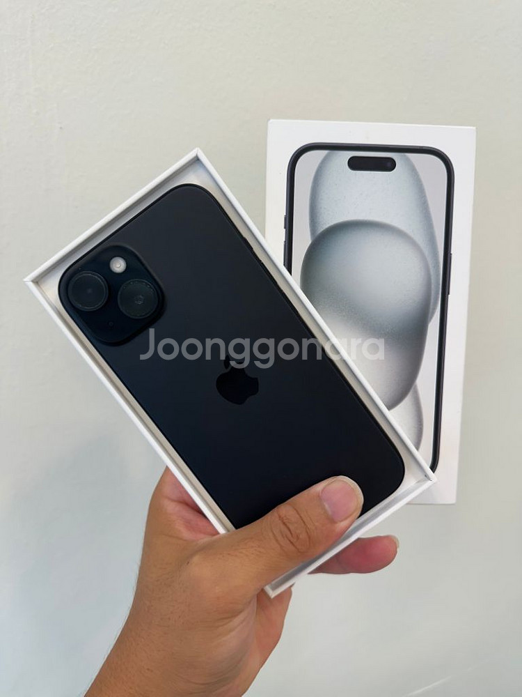 아이폰15 128기가 블랙 풀박스 새제품 자급제--1
