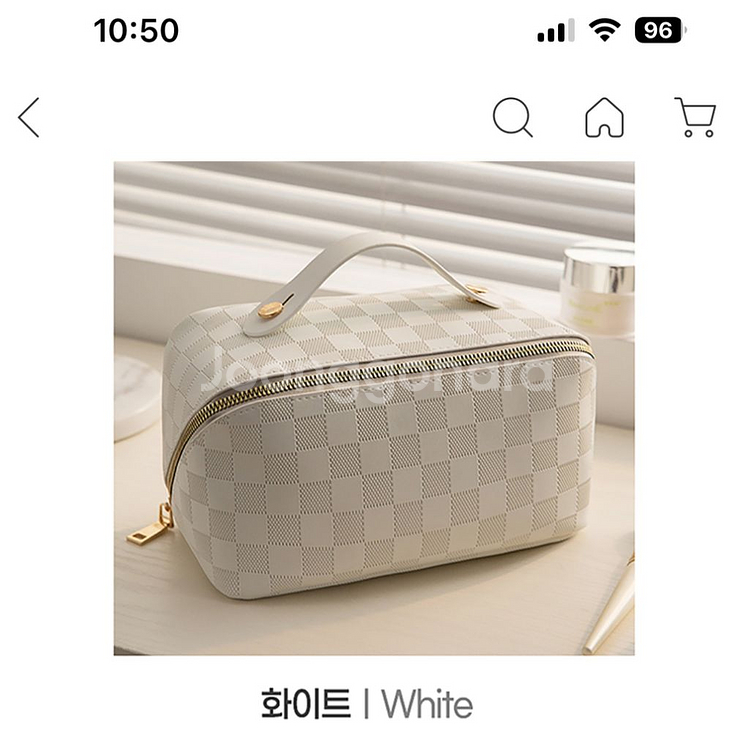 화장품 파우치 여행용 파우치 방수 가능 화이트 색상--5