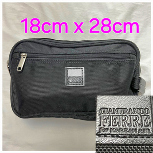 FERRE 여행 파우치 주머니 백 18cm x 28